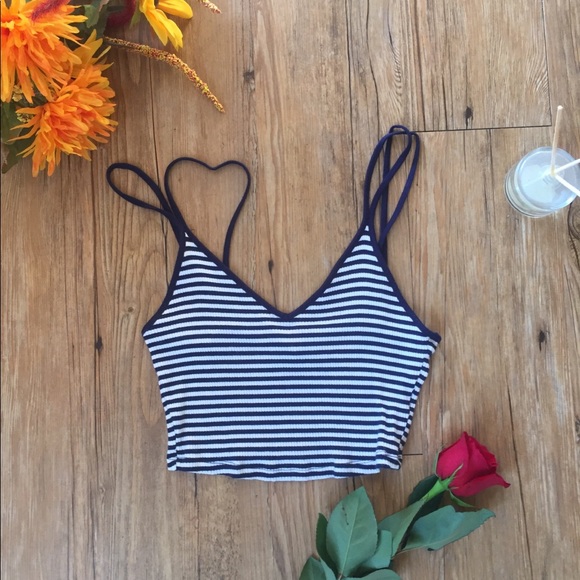 Forever 21 Tops - Striped Crop Top